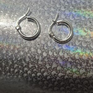 Elegant Silver Hoop Earrings 925